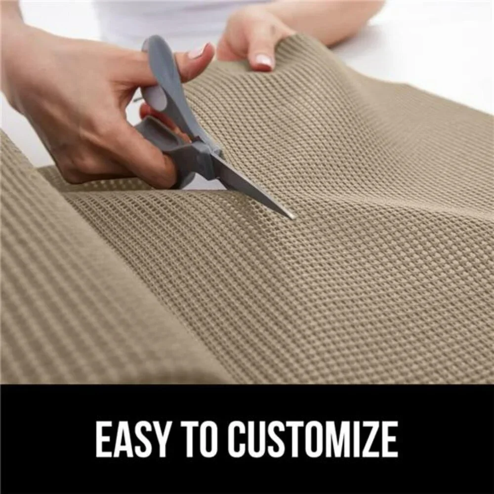 Gorilla Grip Drawer Shelf Liner Non Adhesive Grip Cabinet Mat 12x20 Beige